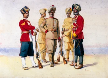 Soldati di vari reggimenti, illustrazione per 